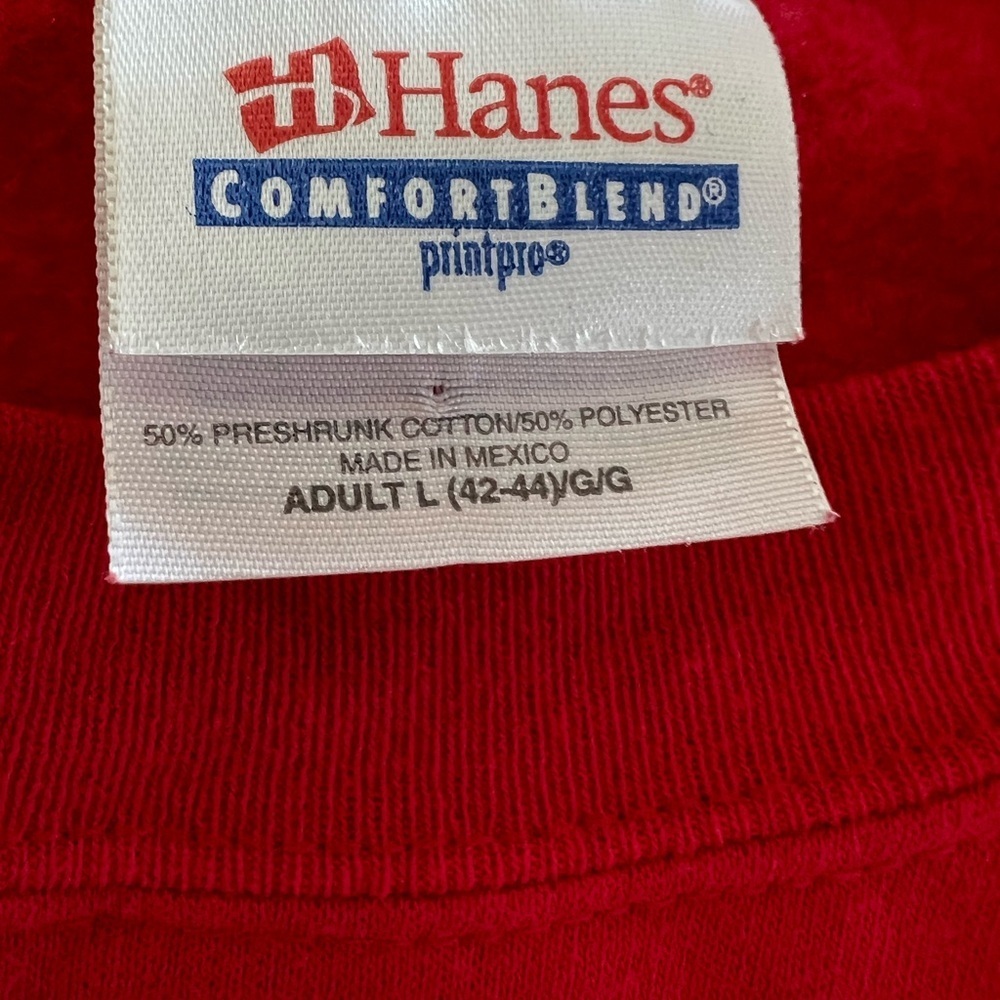 Vintage Hanes Christmas Ugly Sweatshirt Teddy Bear Holiday Crewneck (Adult L) - Picture 5 of 6
